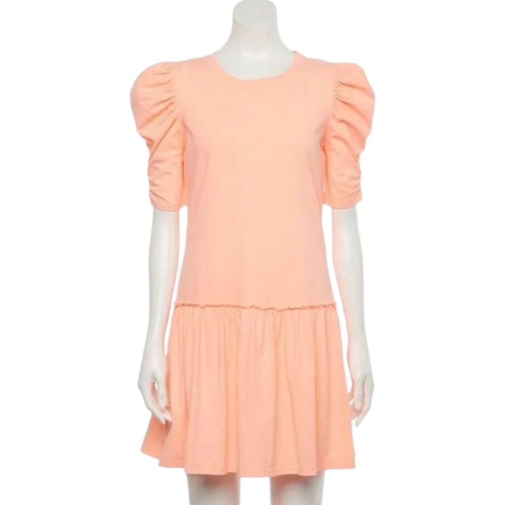 🆕️ Junoirs' Neon Peach Cocoon Tiered Dress by SO Size Large